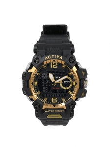 ACTIVA Reloj Negro/Dorado (Hombre)