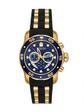 INVICTA Reloj Negro/Dorado/Azul (Hombre)