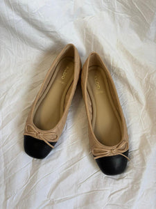 ALDO Ballerinas Crema/Negro (Talla 6.5 US)
