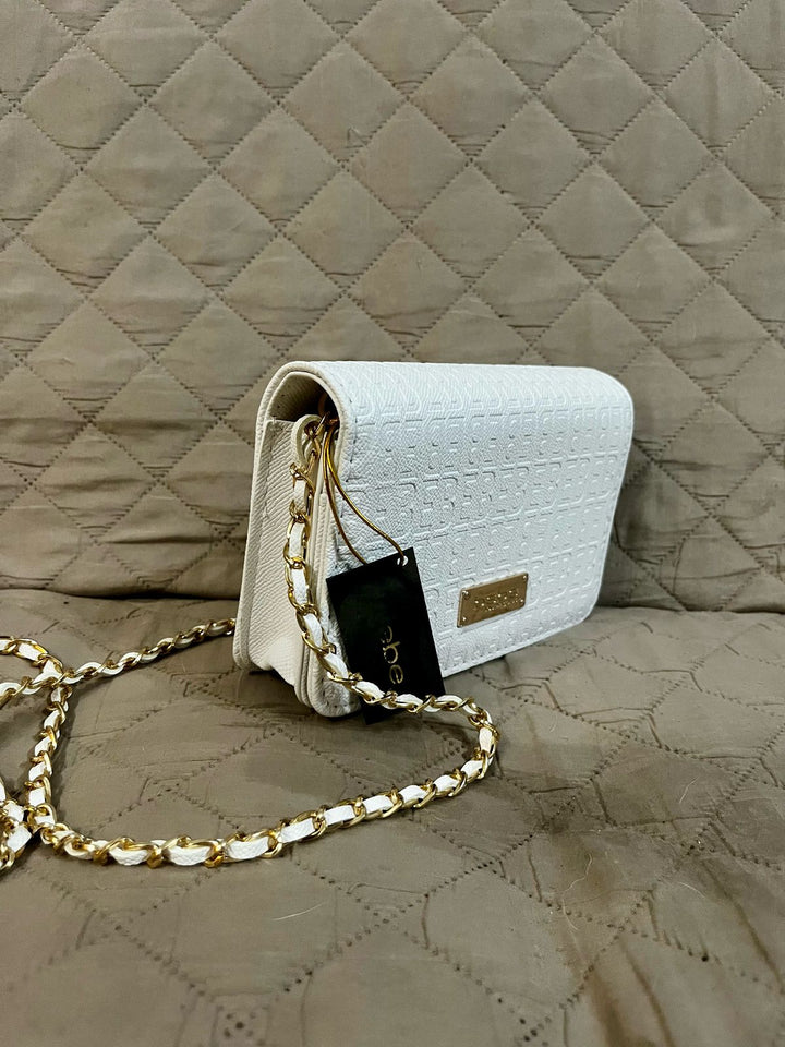 BEBE Cartera Cecil Emboss Blanco