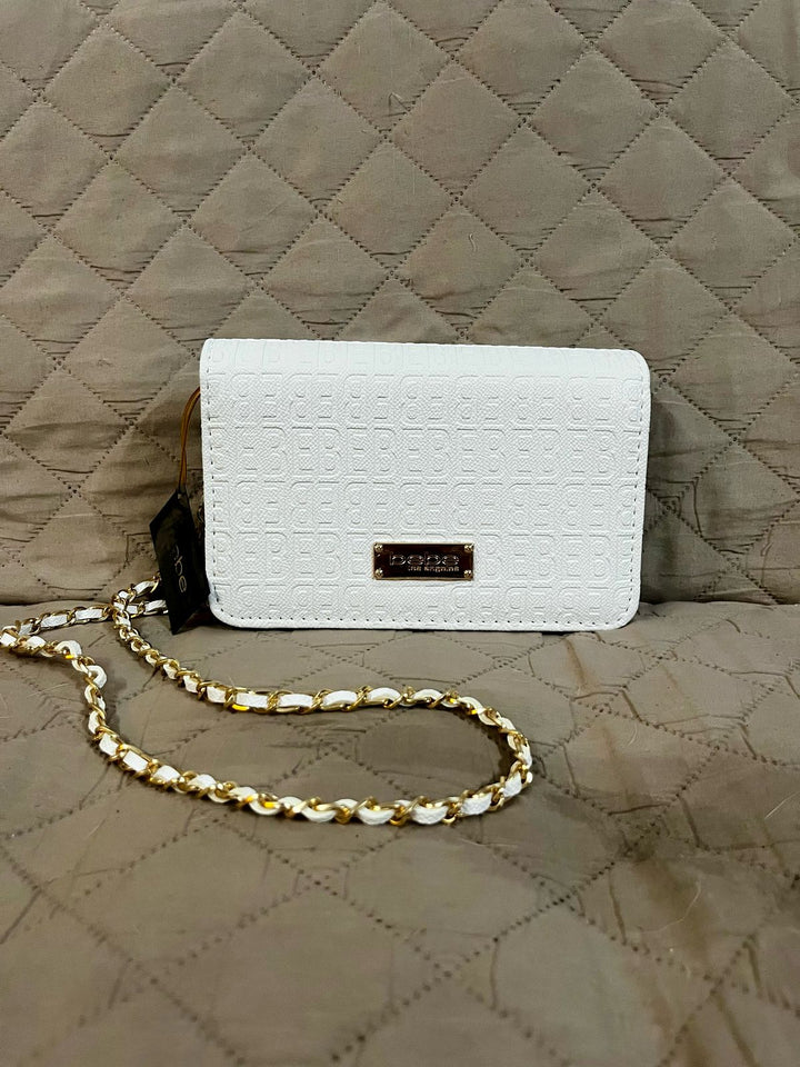 BEBE Cartera Cecil Emboss Blanco