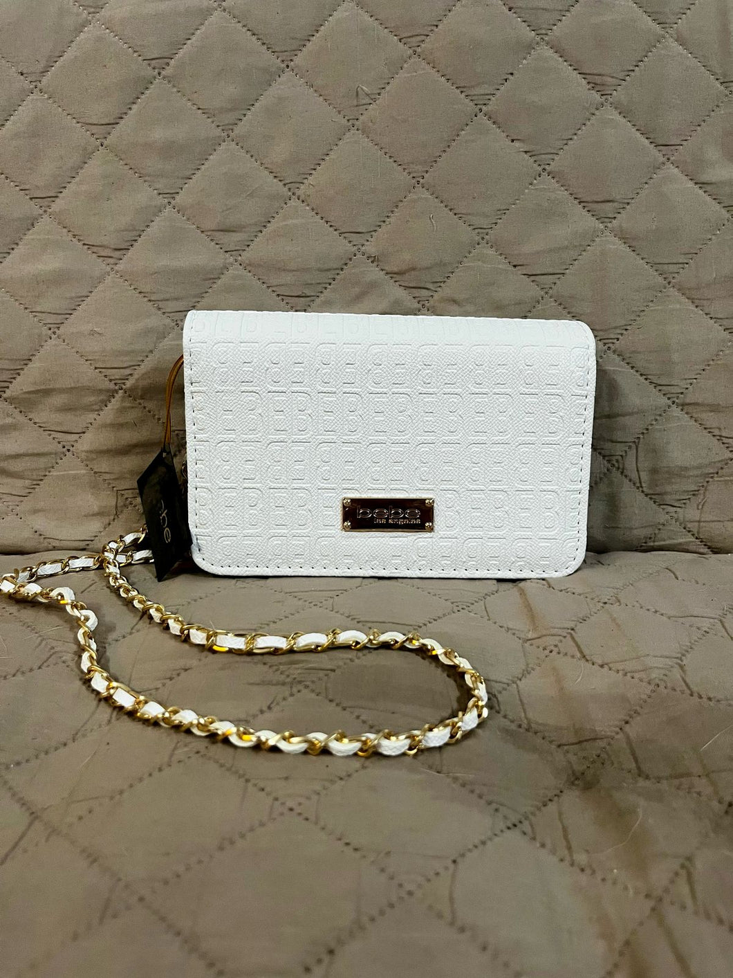BEBE Cartera Cecil Emboss Blanco