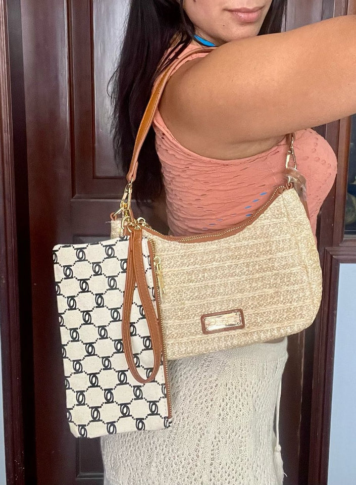 BEBE Cartera Eva Mostaza