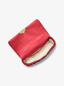 MICHAEL KORS Cartera Acolchada Rojo con Asa de Cadena