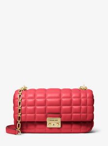 MICHAEL KORS Cartera Acolchada Rojo con Asa de Cadena
