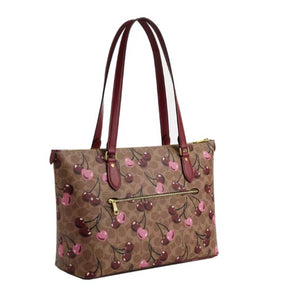 COACH Cartera Canvas Cherry Print