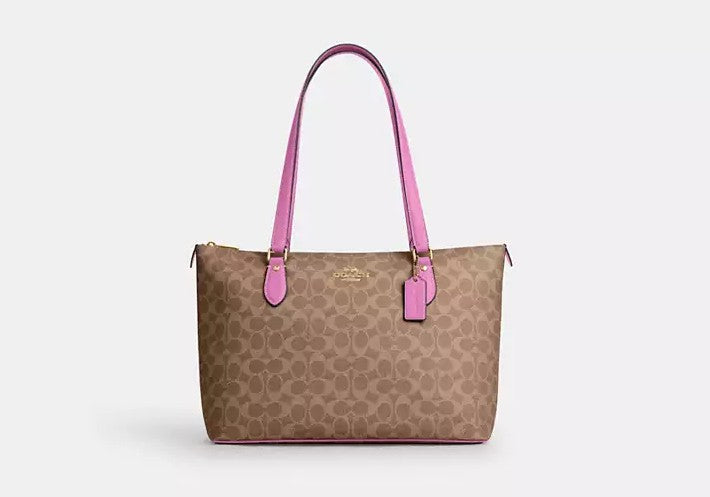 COACH Cartera Canvas Clásica con Correa Fucsia