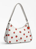 GUESS Cartera Monogram Blanca con Fresas