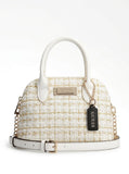 GUESS Cartera Manite Domo Tela Beige/Dorado
