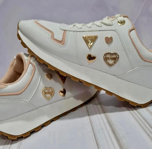 GUESS Zapatilla Wgladay-C Blanco/Rosa (Talla 8 US)