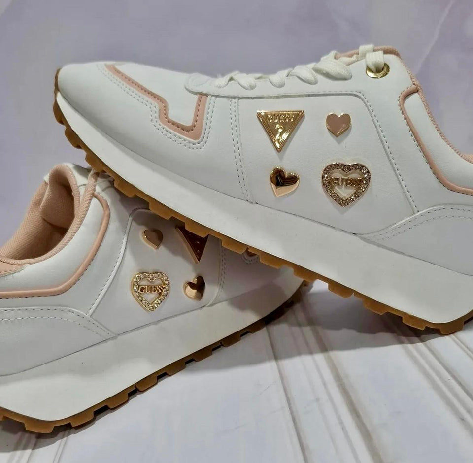 GUESS Zapatilla Wgladay-C Blanco/Rosa (Talla 8 US)