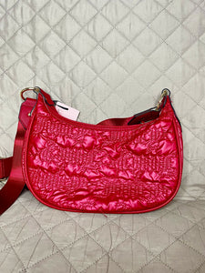 JUICY COUTURE Cartera Puff Halfmoon Rojo
