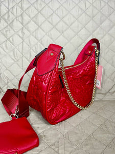 JUICY COUTURE Cartera Puff Halfmoon Rojo