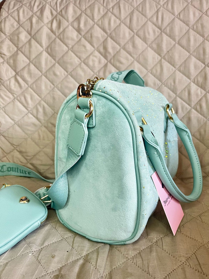 JUICY COUTURE Bolso Let It Shine Satchel Verde Agua