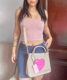 JUICY COUTURE Cartera Love Never Dies Crema con Rosa