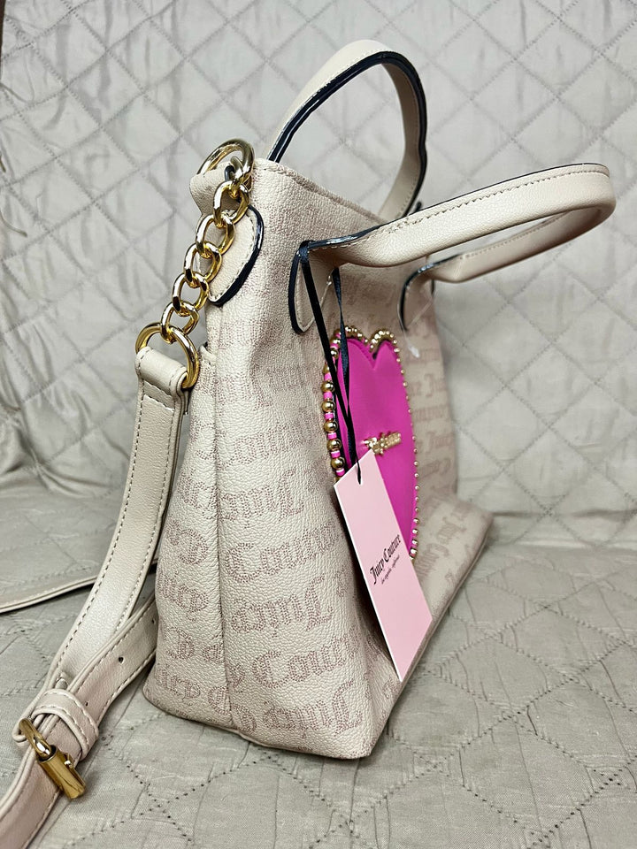 JUICY COUTURE Cartera Love Never Dies Crema con Rosa