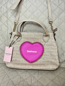 JUICY COUTURE Cartera Love Never Dies Crema con Rosa