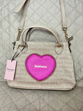 JUICY COUTURE Cartera Love Never Dies Crema con Rosa
