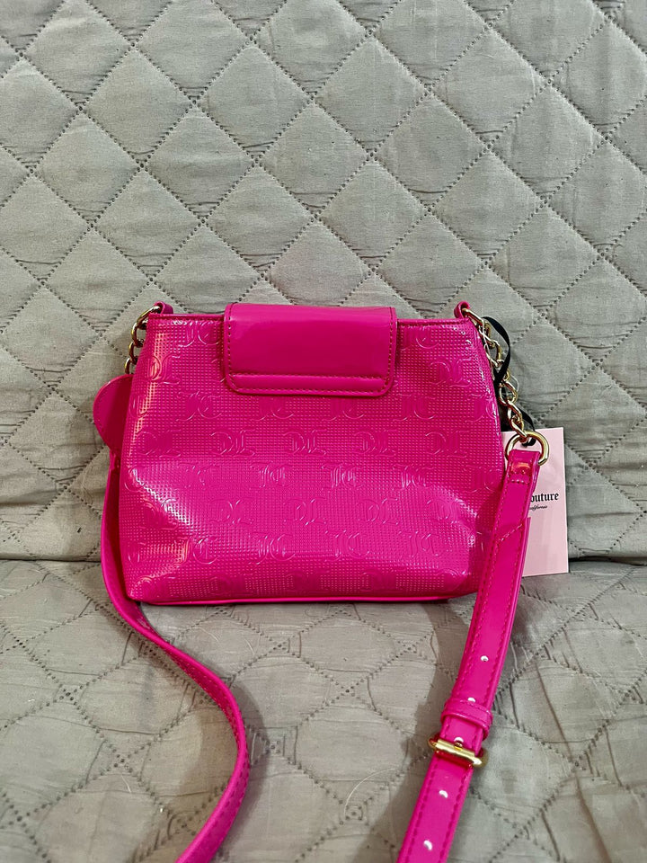 JUICY COUTURE Live Laugh Juicy Crossbody Fucsia