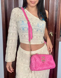 JUICY COUTURE Cartera Precious Moments Roll Rosado