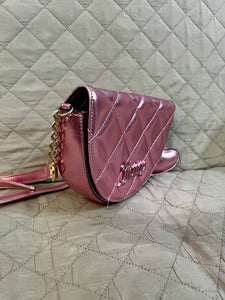 JUICY COUTURE Cartera Pretty Game Strong Crossbody Rosa Platinado