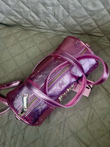 JUICY COUTURE Cartera Rosie Mini Barrel Rosa Metálico