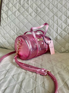 JUICY COUTURE Cartera Rosie Mini Barrel Rosa Metálico