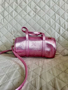 JUICY COUTURE Cartera Rosie Mini Barrel Rosa Metálico