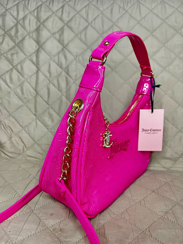 JUICY COUTURE Cartera Semi Charmed HOBO Rosa