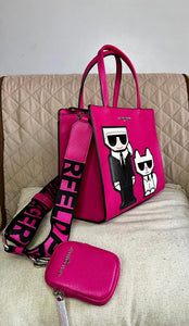 KARL LAGERLFELD Cartera Fucsia