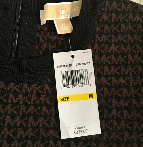 MICHAEL KORS Vestido Jacquard Marrón (Talla XS-S-M)