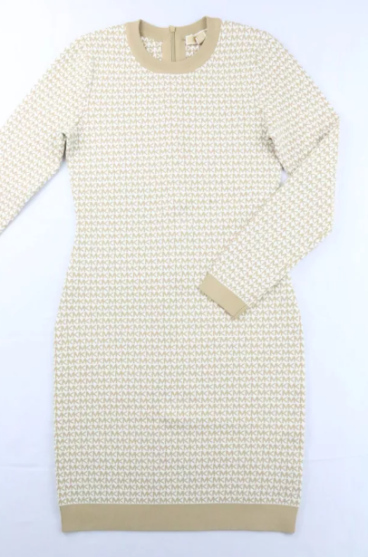 MICHAEL KORS Vestido Jacquard Nude (Talla S-M)