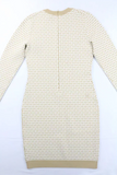 MICHAEL KORS Vestido Jacquard Nude (Talla S-M)