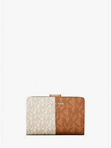 MICHAEL KORS Billetera Jet Set Travel Vainilla/Marron