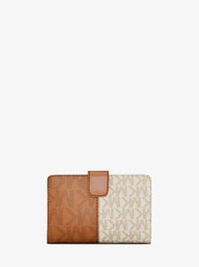 MICHAEL KORS Billetera Jet Set Travel Vainilla/Marron
