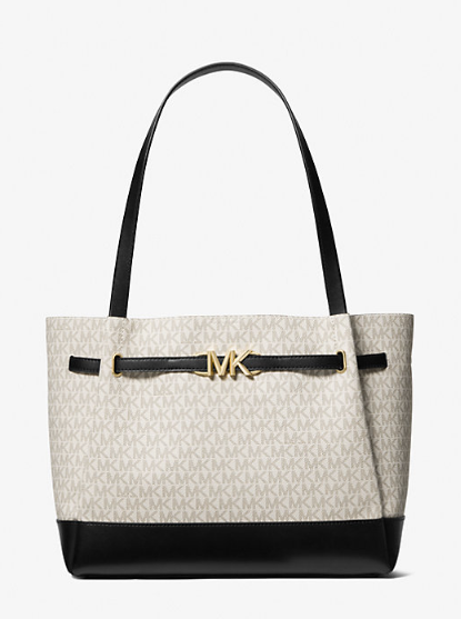 MICHAEL KORS Bolso Reed Vainilla con Negro