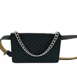 MICHAEL KORS Bolso Cinturon Pull Chain Negro (Talla XL)
