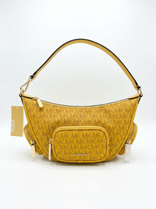 MICHAEL KORS Cartera en Forma Canguro Crossbody Amarillo Monogram