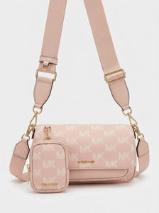 MICHAEL KORS Cartera Crossbody Monogram Rosa