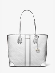 MICHAEL KORS Cartera Eva Grande Blanco/Plateado