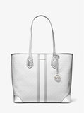 MICHAEL KORS Cartera Eva Grande Blanco/Plateado