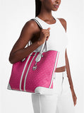 MICHAEL KORS Cartera Eva Grande Fucsia/Blanco