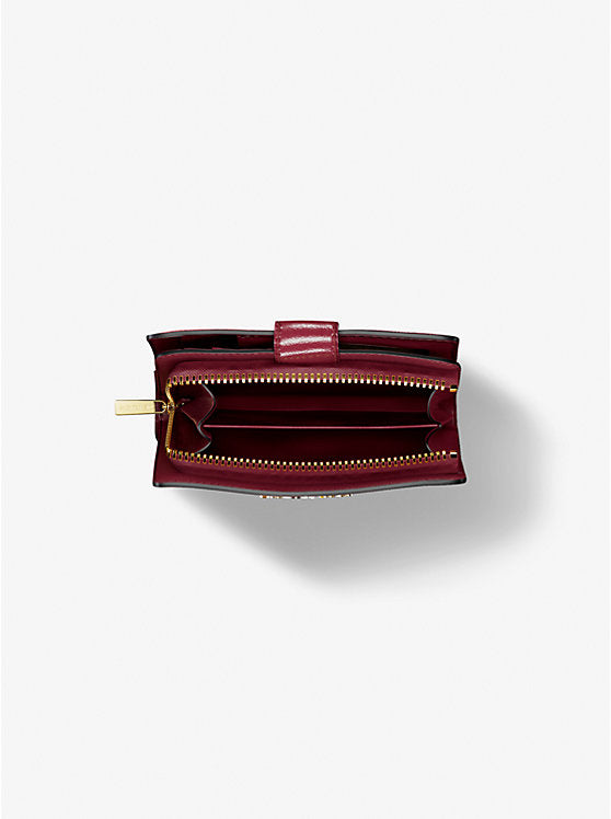 MICHAEL KORS Billetera Jet Set Travel Rojo/Guinda