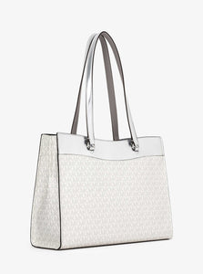 MICHAEL KORS Cartera Jet Set Travel Plateado/Blanco