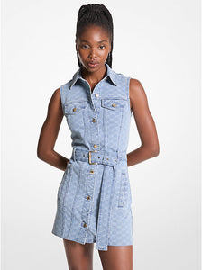 MICHAEL KORS Vestido Jacquard Denim (Talla 6 / Talla S)