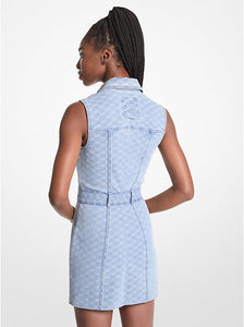 MICHAEL KORS Vestido Jacquard Denim (Talla 6 / Talla S)