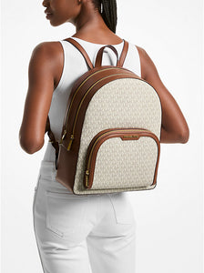 MICHAEL KORS Mochila Jaycee Vainilla/Marrón