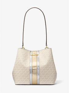 MICHAEL KORS Bolso Pratt Vainilla/Dorado
