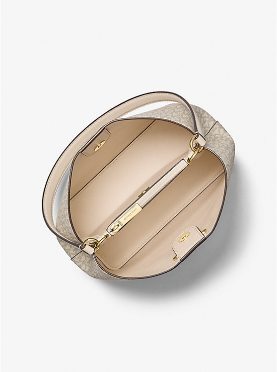 MICHAEL KORS Bolso Pratt Vainilla/Dorado