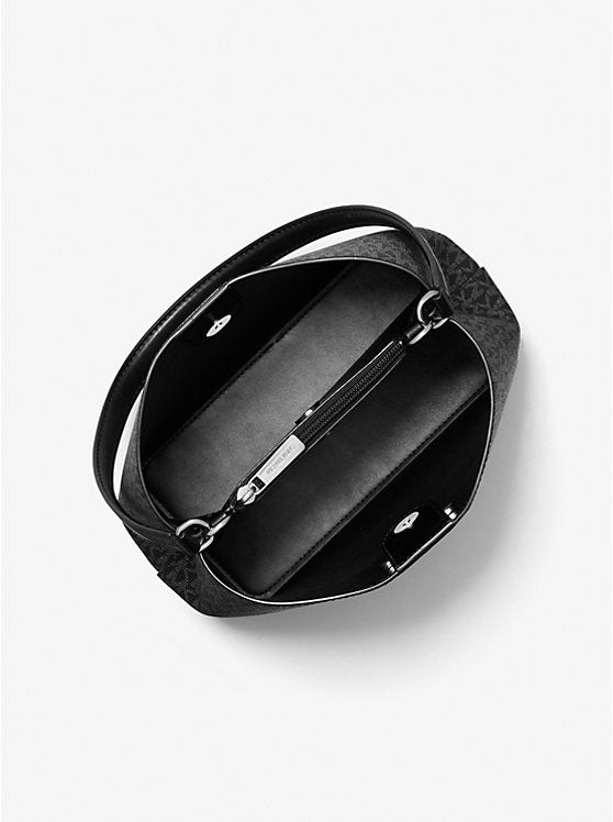 MICHAEL KORS Bolso Pratt Negro/Plateado